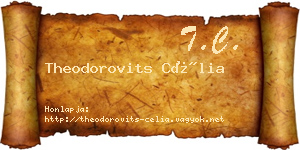 Theodorovits Célia névjegykártya